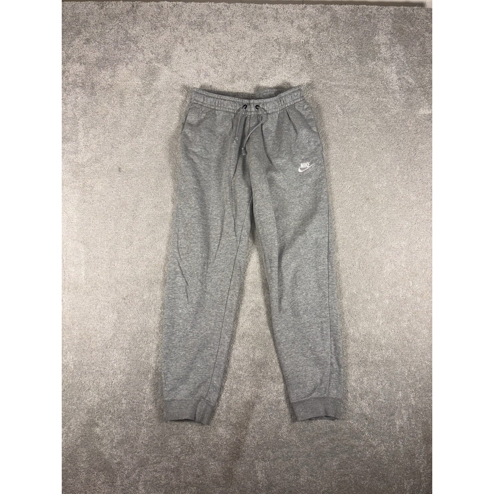 Nike Sportswear Club Fleece Sweatpants Womens S Gray Mid Rise Tapered Jogger